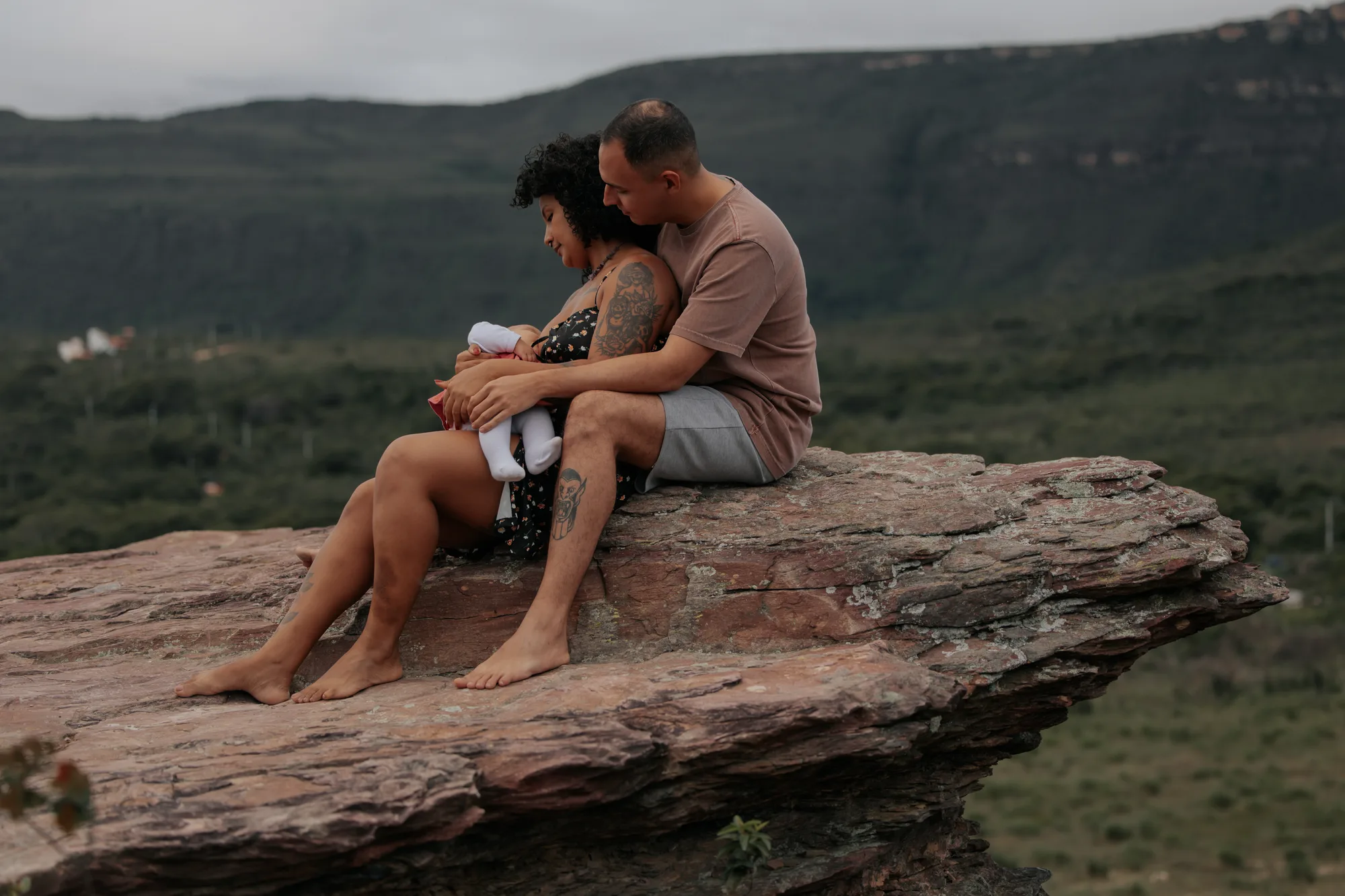Emily, Marcelo e Valentina — ensaio de Família na Chapada Diamantina